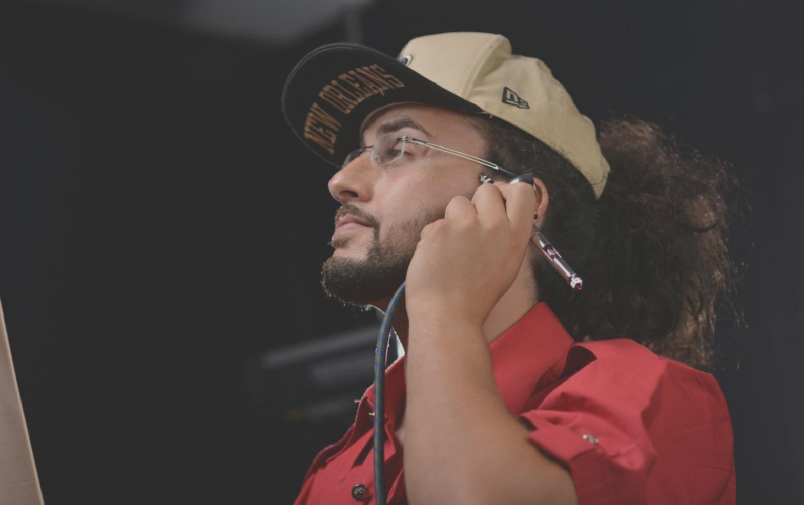 実際の作業風景。制作プロセスの一場面を記録したもの